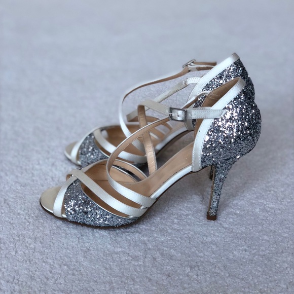 Kate Spade silver dress heels. - Picture 1 of 6
